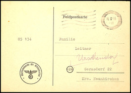 7991 1944, Festung La Rochelle, Funknachrichtenkarte Mit Handschriftlichem Text: "La Rochelle 10.12...." Gebraucht Mit A - Altri & Non Classificati