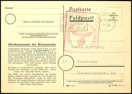 7996 1944, Kanalinseln, Funknachrichtenkarte Mit Vordruck "....(Dünkirchen)-Kanalinseln..." Gebraucht Aus WILHELMSHAVEN  - Other & Unclassified