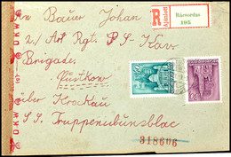 8039 Ungarn In Der Wehrmacht: 1942, Frankierter R-Brief Aus BACSORDAS ...8.42" An Einen SS-Freiwilligen Bei Der 2.Art.Rg - Autres & Non Classés