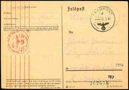 8045 UNGARN: 1943, Feldpost-Vordruckkarte Mit Normstempel "d 1.2." Eines Ungarn In Einer Dt. Einheit Ohne Feldpost-Numme - Sonstige & Ohne Zuordnung