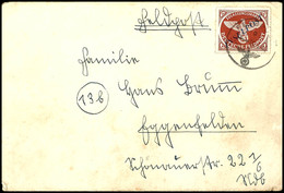 8072 Agramer Aufdruck Auf Feldpostbrief Echt Gelaufen Vom 09.01. 1945 Nach EGGENFELDEN (geöffnet Von Der Feldpostprüfste - Other & Unclassified