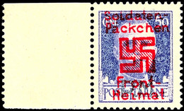 8084 Saloniki, 50 C. Violett Mit Links Anhängendem Leerfeld Mit Milchigweißem Untergrund, Tadellos Postfrisch, Fotoattes - Altri & Non Classificati