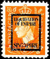 8103 2 D Liquidation Of Empire, Singapore, Tadellos Gestempelt, Fotokurzbefund Pieles BPP: "einwandfrei", Mi. 120.-, Kat - Autres & Non Classés