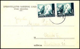 8139 Stara Gradiska: 1944, Kroatisches Konzentrationslager, Frankierte Vordruckkarte Vom 21.II. Mit Rückseitigem Lagerst - Other & Unclassified