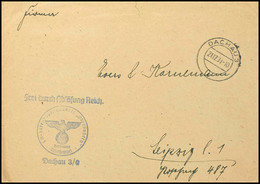 8141 Dachau: 1938, Frei D. Ablösung Reich-Brief Aus DACHAU 3 21.12. Mit Briefstempel "1.SS-Totenkopfstandarte Oberbayern - Other & Unclassified