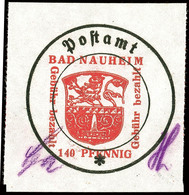 8155 140 Pfg Postverschlusszettel, Type I Auf Grauem Glanzpapier, Postfrisches Kabinettstück, Doppelt Signiert Zierer BP - Bad Nauheim