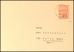 8192 24 Pf. Gebührenzettel, EF A. Brief Vom 7.9.45 Nach Halle (Zirkenbach), Tadellos, Sign., Mi 720,-, Katalog: 3I BF - Autres & Non Classés