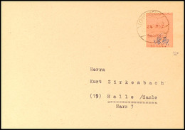 8192 24 Pf. Gebührenzettel, EF A. Brief Vom 7.9.45 Nach Halle (Zirkenbach), Tadellos, Sign., Mi 720,-, Katalog: 3I BF - Sonstige & Ohne Zuordnung