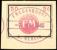 8208 6 Pfg Bis 30 Pfg Klebe-Etiketten, Rahmengröße 38x28 Mm Mit Kleinen Wertziffern Oben, Kompletter Kabinett-Satz Auf 3 - Fredersdorf-Vogelsdorf