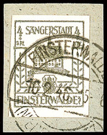 8225 4 Pfg Freimarke Auf Gestrichenem Papier, Kabinettstück Briefstück, Mi. 110.-, Katalog: 2z BS - Finsterwalde