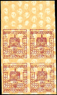 8238 60 Pfg Mit Druck Auf Der Gummiseite, Postfrischer Kabinett-Viererblock Mit Oberrand, Dekorative Einheit! Mi 160.-,  - Finsterwalde