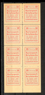 8399 10 Pfg Kurierpost-Briefmarke, Kpl. Kleinbogen, Postfrisch, Rechts Unten Neben Rechter Unterer Marke Kleiner Spalt,  - Lauterbach