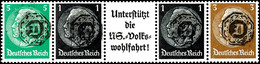 8422 5 Und 1 + 1 Und 3 Pfg Waagerechter Einheitsgeberstreifen Mit Originalem Handstempelaufdruck, Tadellos Postfrisch, U - Loebau