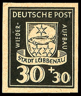 8435 30 Pfg Wiederaufbau-Vorlagedruck In Schwarz, Ungebrauchtes Kabinettstück Ohne Gummi, Signiert  (*) - Luebbenau