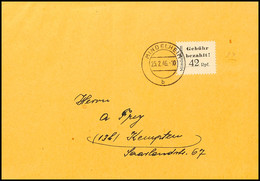 8454 42 Pf. Gebührenzettel A. Brief, Katalog: 2x BF - Mindelheim