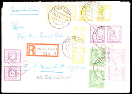 8481 2mal 6 Pf. Oliv, Dünnes Papier Mit Plauen U. SBZ-Zusatzfrankatur (u.a. Paar Mi. 62auI) A. Portoger. R.-Brief Mit Be - Plauen