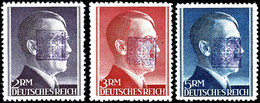 8549 2 M. - 5 M. Hitler, Zähnung A Mit Handstempel, Postfrisch, Tadellos, Mehrfach Signiert, U.a. Sturm, Katalog: I/IIIA - Wurzen