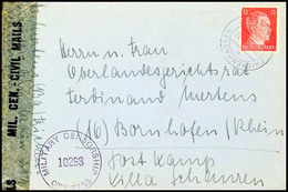 8554 12 Pfg Hitler (Eckfehler), Als Portorichtige Einzelfrankatur Auf Sogen. Überroller-Brief, Mit Stempel "FRICKENHAUSE - Autres & Non Classés