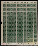 8609 50 Pfg Ziffer Schwärzlicholivgrün, Plattendruckbogen Mit Nicht Durchgezähnten Oberrändern Und HAN 4004.46 2, Randfe - Altri & Non Classificati