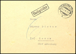 8729 1945, Postkarte Aus ALTENBURG (THÜR) 1 9.5.45 Mit Nachgebühr-Stempel Und Tax-Vermerk "6" Nach Kosma Mit Rückseitig  - Other & Unclassified