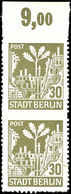 8735 5 - 30 Pfg. Berliner Bär, Durchstochen, Senkr. Paare Vom Oberrand, Postfrisch, Mi. 340.- +, Katalog: 1/7B ** - Sonstige & Ohne Zuordnung