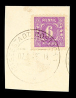 8747 6 Pfg Dunkelrotviolett Auf Z-Papier, Tadellos Gestempelt Auf Briefstück, Gepr. Kramp BPP, Mi. 120.-, Katalog: 9d BS - Autres & Non Classés