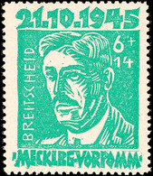 8752 6 Pfg Breitscheid Schwärzlichgelbsmaragdgrün, Tadellos Postfrisch, Gepr. Kramp BPP, Mi. 200,-, Katalog: 20b ** - Autres & Non Classés