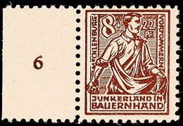 8764 8+22 Pf. Schwärzlichsiena Mit Plattenfehler VI, Postfrisch, Gepr. Kramp BPP, Mi. 300.- (ohne Aufschlag Für Den Plat - Other & Unclassified