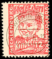 8772 12 Pfg Kinderhilfe Mit Plattenfehler III, Tadellos Gestempelt, Gepr. Kramp BPP, Mi. 130.-, Katalog: 28aIII O - Autres & Non Classés