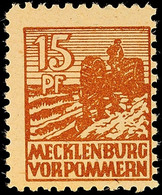 8803 15 Pf Mecklenburg In Type Yd Tadellos Postfrisch, Gepr. Thom BPP, Mi. 80.-, Katalog: 37yd ** - Altri & Non Classificati
