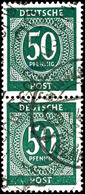 9258 GROSSWUSTERWITZ, 50 Pf. Ziffer, Senkr. Paar, Tadellos, Gepr. Dr. Modry BPP, Katalog: ItIV O - Sonstige & Ohne Zuordnung