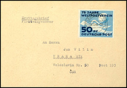 9277 UPU 1949 Als FDC Nach Prag, Tadellos, Gepr. Weigelt BPP, Mi. 400,-, Katalog: 242 FDC - Altri & Non Classificati