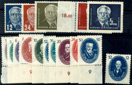 9280 12 Pf - 5 Mark Pieck Und 1-50 Pf Akademie (einschließlich 266a+b) Komplett Tadellos Postfrisch, Mi. 316,--, Katalog - Autres & Non Classés