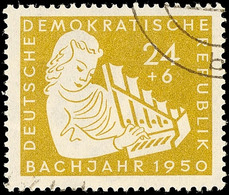 9285 24 + 6 Pfg Bach Mit Plattenfehler II, Tadellos, Gestempelt, Mi. 200.-, Katalog: 257II O - Sonstige & Ohne Zuordnung