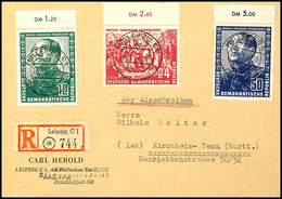 9304 "Dt.-Chin. Freundschaft" Als Einschreiben-FDC, Alle Zentr. Gestempelt Und Mit Oberrändern, Rücks. Ankunft-Stpl. Aus - Autres & Non Classés