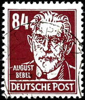 9314 84 Pfg Köpfe "August Bebel", Tadellos Gestempelt, Fotobefund Paul BPP: "echt Und Einwandfrei", Katalog: 341vXII O - Altri & Non Classificati