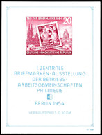 9332 Blockausgabe "Erste Zentrale Briefmarkenausstellung, Berlin", Wasserzeichen XII, Plattenfehler III "Punkte über Rec - Altri & Non Classificati