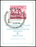 9333 Blockausgabe "Erste Zentrale Briefmarkenausstellung, Berlin", Wasserzeichen XI, Plattenfehler IV "Farbpunkt Unten I - Sonstige & Ohne Zuordnung