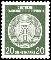 9352 20 Pfg Zirkeldienstmarke, Type XIXI, Postfrisch, Tadellose  Erhaltung, Fotobefund Paul BPP: "echt Und Einwandfrei", - Altri & Non Classificati