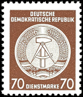 9353 70 Pfg Dienstmarke, Type XI, Mit Senkrechtem Statt Waagerechten Wasserzeichen, Tadellos Postfrisch, Unsigniert, Fot - Other & Unclassified