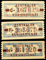 9355 10 Pf., Drei Originale Mit Den Kennbuchstaben "C", "F" Und "N", Tadellos Postfrisch, Mi. 430,-, Katalog: 20(3) ** - Andere & Zonder Classificatie