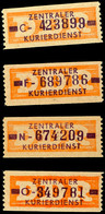 9356 10 Pf., Vier Billets Als Originale Mit Den Kennbuchstaben "C", "F", "N" Und "O", Mi. 210,-, Katalog: 22(4) ** - Altri & Non Classificati