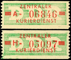 9357 10 Pf., Zwei Originale Mit Den Kennbuchstaben "A" Und "H", Tadellos Postfrisch, Mi. 260,-, Katalog: 30I A/H ** - Altri & Non Classificati