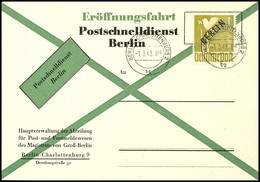 9378 ! M. Schwarzaufdruck Als Tadelloser Amtlicher FDC Zur Eröffnung Des Postschnelldienstes, Mi. 750,-, Katalog: 17 FDC - Sonstige & Ohne Zuordnung