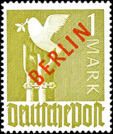 9392 1 Mark Rotaufdruck, Postfrisch, Gepr. Schlegel BPP, Mi. 550.-, Katalog: 33 ** - Altri & Non Classificati