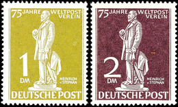 9396 12 Pfg Bis 2 Mark "75 Jahre Weltpostverein" (UPU), Tadellos Postfrisch In Der Für Diese Ausgabe Normalen Zähnung, U - Altri & Non Classificati