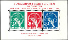 9416 Blockausgabe ,Berliner Währungsgeschädigte", Tadellos Postfrisch, Fotoattest H.-G. Schlegel BPP (1977): Echt, Mänge - Altri & Non Classificati