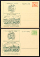 9474 8 Und 10 Pf GS-Postkarten, Sonderpostkarten Zum 100jährigen Bestehen Der Oberpostdirektion Berlin, Je Tadellos Unge - Autres & Non Classés