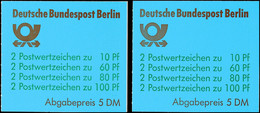 9487 1989, Sehenswürdigkeiten, Das Letzte Heftchen Sowie Das Heftchenblatt Mit Berliner Stempel Kabinett, Mi. 240.-, Kat - Other & Unclassified