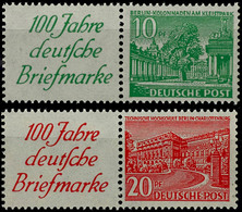 9489 Ra 1 +10 Bzw. 20 Pf., 2 Waager. Zusammendrucke Postfrisch, 20 Pf. Mit Plattenfehler I, Mit 195.-, Katalog: W9,13 ** - Sonstige & Ohne Zuordnung